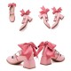 Iris Corolla Tulips Chunky Heel Shoes(Reservation/5 Colours/Full Payment Without Shipping)